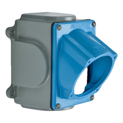 Meltric 714C3N10 DSN100 Poly Angle with Metal Box with 1/2" NPT Adapter Blue Poly