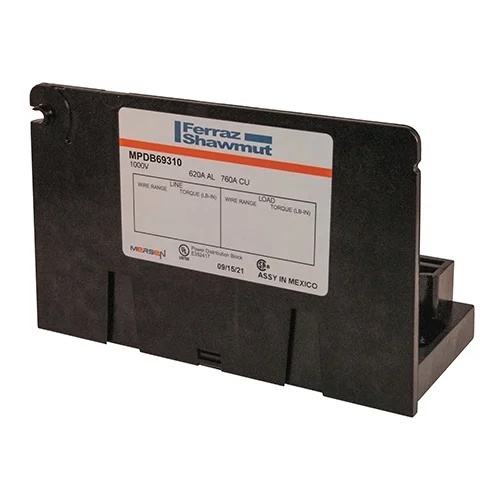Mersen MPDB69310 Power Distribution Block, 1000 Volts, 760 Amp