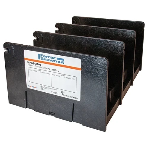 Mersen MPDB69603 Power Distribution Block, 1000 Volts, 350 Amp