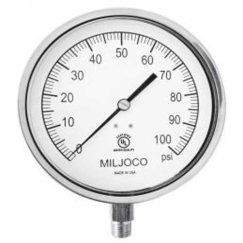 Miljoco P4599L07 CONTRACTORS GAUGE - 4.5" PGG 0/200