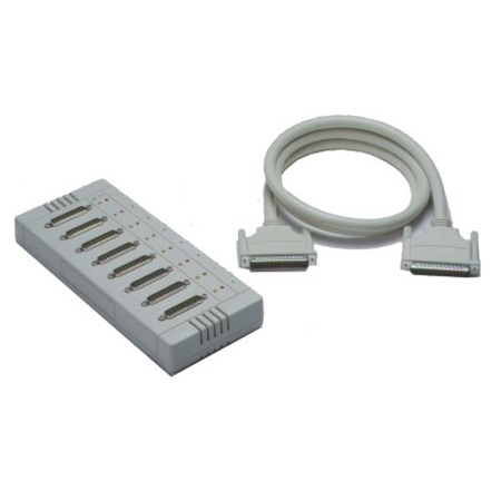 Moxa OPT 8B M62 to 8 x DB25 male connection box with DB62 male to DB62 female cabl