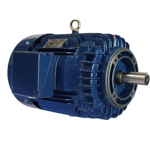 NAE PE184TC-5-4-RB-AI Electric Motor General Purpose Heavy Duty Cast Iron, 208-230 Volt, 460 Volt, 3 Phase, 5 HP, 15 Amp, 7.5 Amp