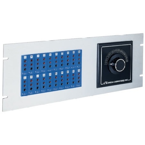 Omega 19TJP2-30-J 19 in Jack Panel Assemblies with 3-Prong TC and RTD Connectors