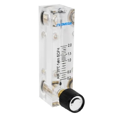 Omega FLK-2221 Acrylic Meter 2.5-25 GPH Water, W/ Valve