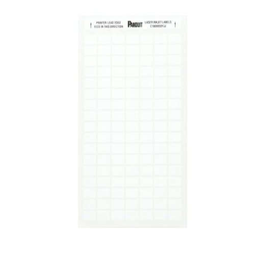 Panduit C100X050YJJ Component Label, Polyester, White, 10000 Lbls, L/IJ, 0.5"x1"