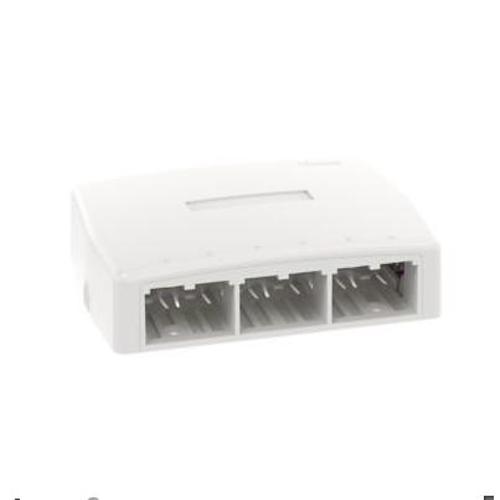 Panduit CBXQ6WH-A Mini-Com® Surface Mount Box with Quick Release Cover
