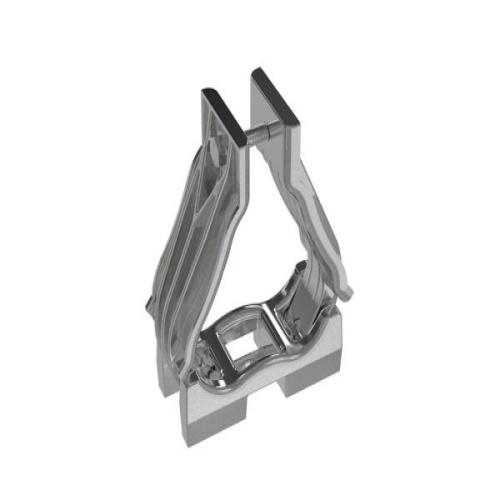 Panduit CCALTR4651-X Cable Cleat, TR Clamp Type, AL, Trefoil, 1.81-2.01in OD, PK10