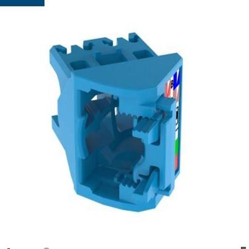 Panduit CJLRCAPBU-X 45° Left/Right Angled Wire Cap for TX6A™ 10Gig Mini-Com® UTP TG Jack Module