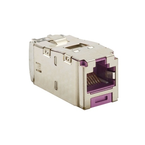 Panduit CJS6X88TGVLY Mini-Com® TX6A™ 10Gig™ STP RJ45 TG Jack Module