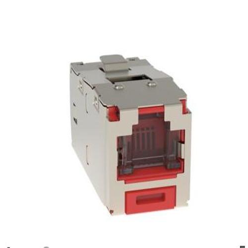 Panduit CJSH6X88TGRDY Mini-Com® TX6A™ 10Gig STP RJ45 TG Jack Module