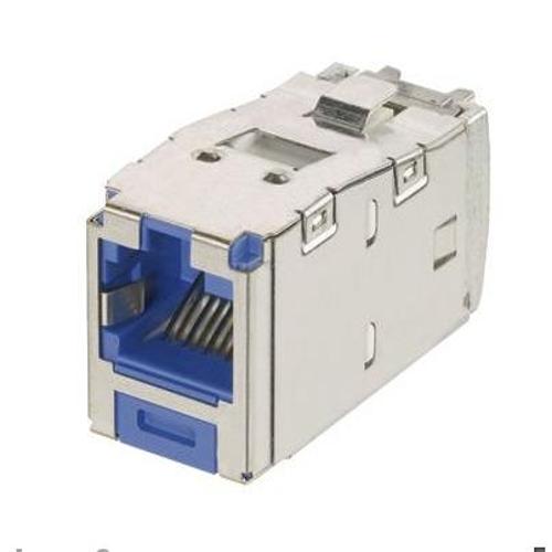Panduit CJSK6X88TGBU Mini-Com® TX6A™ 10Gig Keyed STP RJ45 TG Jack Module