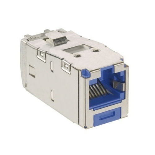 Panduit CJSK6X88TGBU Mini-Com® TX6A™ 10Gig Keyed STP RJ45 TG Jack Module