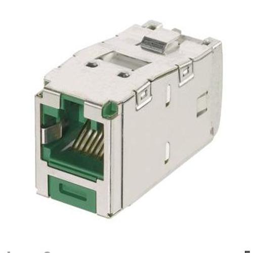Panduit CJSK6X88TGGR Mini-Com® TX6A™ 10Gig Keyed STP RJ45 TG Jack Module
