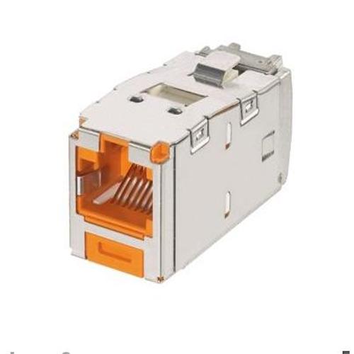 Panduit CJSK6X88TGOR Mini-Com® TX6A™ 10Gig Keyed STP RJ45 TG Jack Module