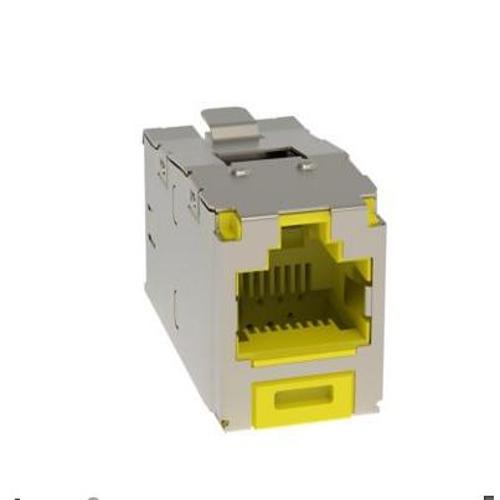 Panduit CJST6X88TGYLY Mini-Com® TX6A™ 10Gig™ STP RJ45 28/30 AWG TG Jack Module