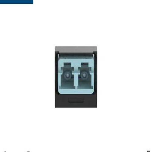 Panduit CMDSAQLCZBL Mini-Com® LC Duplex Non-Keyed Fiber Adapter Module