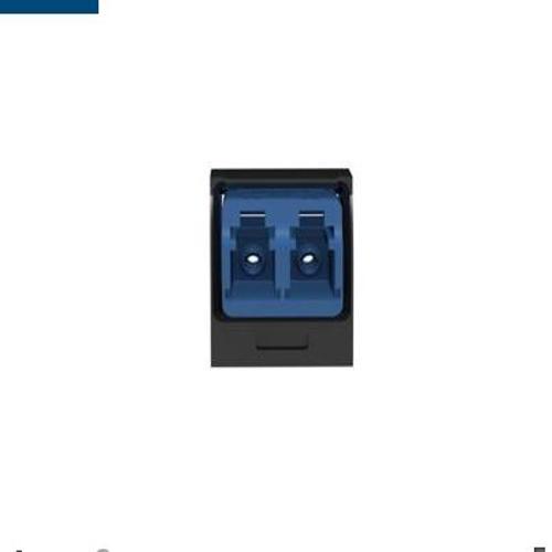Panduit CMDSLCZBL Mini-Com® LC Duplex Non-Keyed Fiber Adapter Module