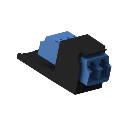Panduit CMDSLCZBL Mini-Com® LC Duplex Non-Keyed Fiber Adapter Module