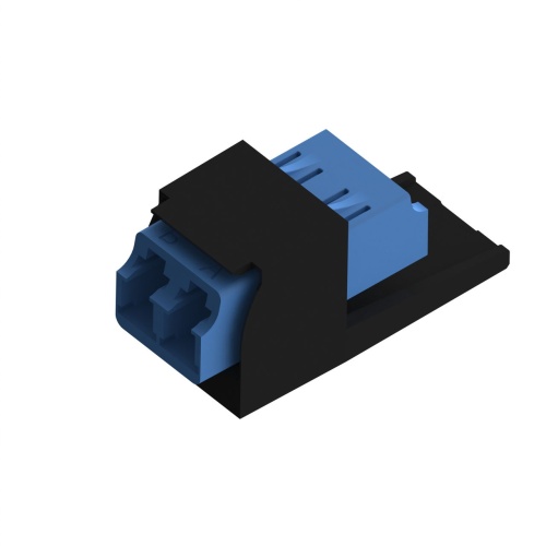 Panduit CMDSLCZBL Mini-Com® LC Duplex Non-Keyed Fiber Adapter Module