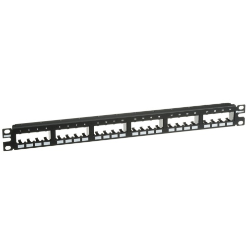 Panduit CPP24FMWBLY Mini-Com® Flush Mount Modular Patch Panel