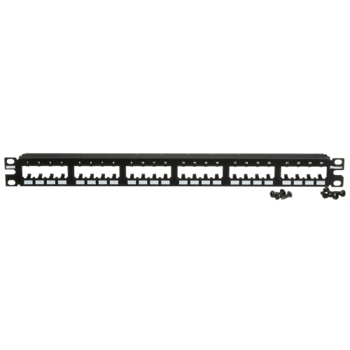 Panduit CPP24FMWBLY Mini-Com® Flush Mount Modular Patch Panel