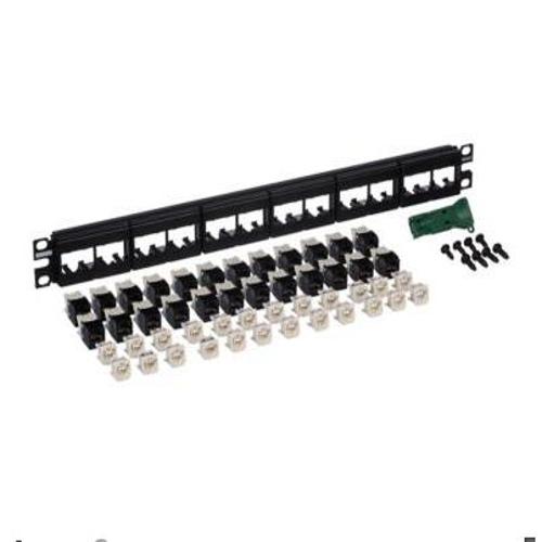 Panduit CPPK6G24WBL Mini-Com® Modular Patch Panel Kit