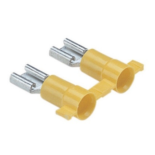Panduit DV10-250-2K Reel Smart™ DV10-250-2K Disconnect, Yellow, Vinyl, 10-12 AWG, 0.250 x 0.032" Tab