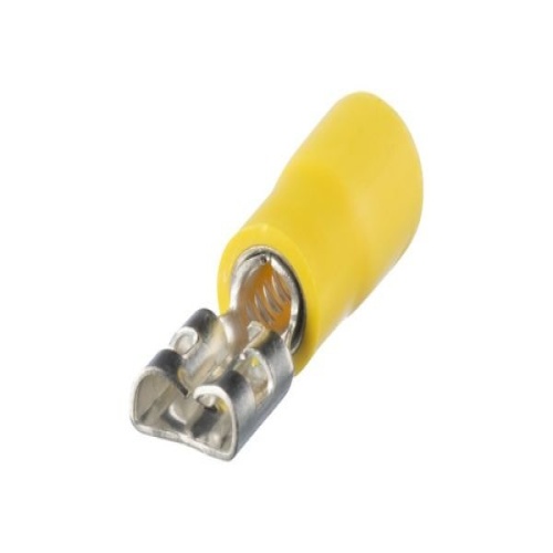 Panduit EDV10-250-Q StrongHold™ Disconnect, Yellow, Vinyl 0.13"x1.03"x0.3", 12-10 AWG
