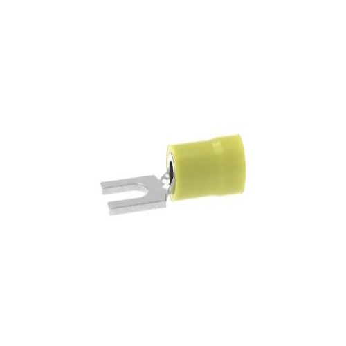Panduit EV10-10FBK-Q StrongHold™ Loose Piece Forks, Yellow, Vinyl, 1/5" Stud, 12-10 AWG
