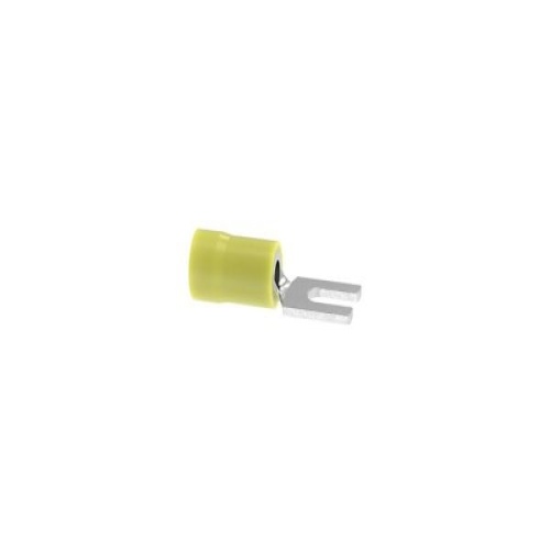 Panduit EV10-8FBK-Q StrongHold™ Loose Piece Forks, Yellow, Vinyl, 4/25" Stud, 12-10 AWG