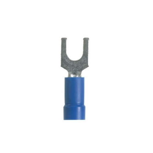Panduit EV14-10FBK-Q StrongHold™ Loose Piece Forks, Blue, Vinyl, 1/5" Stud, 16-14 AWG
