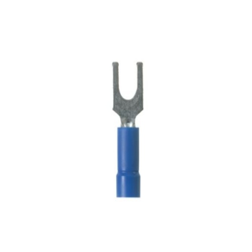 Panduit EV14-8FBK-Q StrongHold™ Loose Piece Forks, Blue, Vinyl, 4/25" Stud, 16-14 AWG