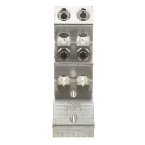 Panduit LAM4SB600-38-1Y Pan-Lug™ Mech Con, Two Hole Lug, Tin Plt Al, Two 3/8" Stud, PK1