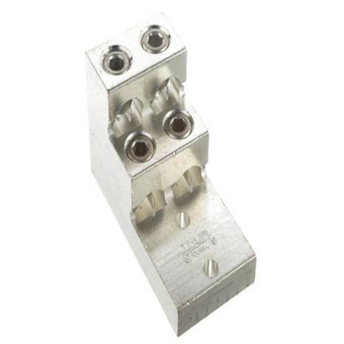 Panduit LAM4SB600-38-1Y Pan-Lug™ Mech Con, Two Hole Lug, Tin Plt Al, Two 3/8" Stud, PK1