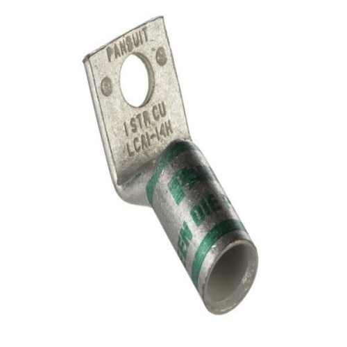 Panduit LCA1-14H-E Pan-Lug™ Copper Compression Lug - 1/4" Stud - 1 AWG
