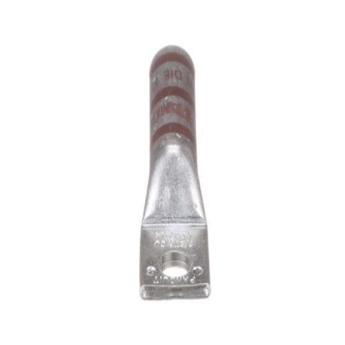 Panduit LCB2-14-Q Pan-Lug™ Compression Lug, Long, Tin Plt Copper, Strt, One 1/4" Stud, PK25