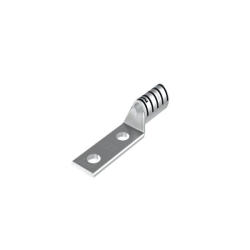 Panduit LCC250-12W-X Pan-Lug™ Compression Lug, 250, Window, Tin Plt Copper, Strt, Two .5" Stud