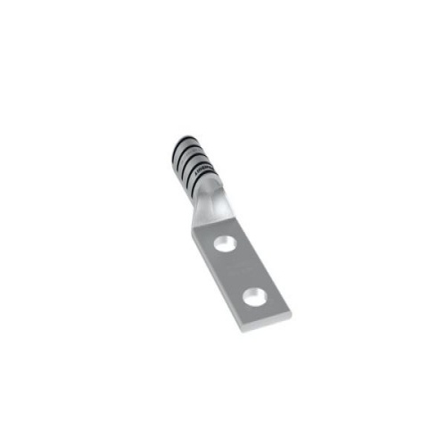 Panduit LCC250-12W-X Pan-Lug™ Compression Lug, 250, Window, Tin Plt Copper, Strt, Two .5" Stud