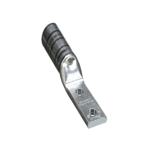 Panduit LCCN250-12W-6 Comp Lug,Tin Plt Copper,Narrow,250 kcmil,Two 1/2 inch Stud, PK6
