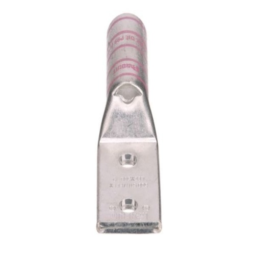 Panduit LCCX500-12-6 Pan-Lug™ Comp Lug, 500 kcmil, Flex, Tin Plt Copper, Two 1/2" Stud