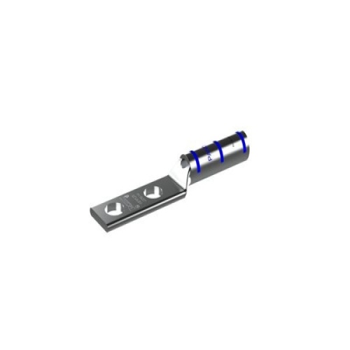 Panduit LCCX6-14A-L Pan-Lug™ Compression Lug, 6, Tin Plt Copper, Strt, Two 1/4" Stud, PK50