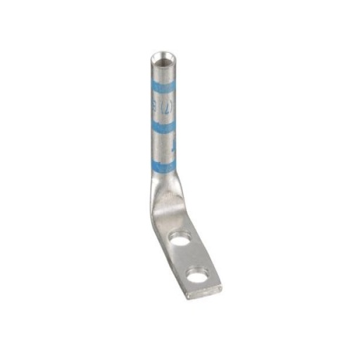 Panduit LCCX6-14AF-L Pan-Lug™ Compression Lug, 6, Flex, Tin Plt Copper, Two 0.25" Stud, PK50