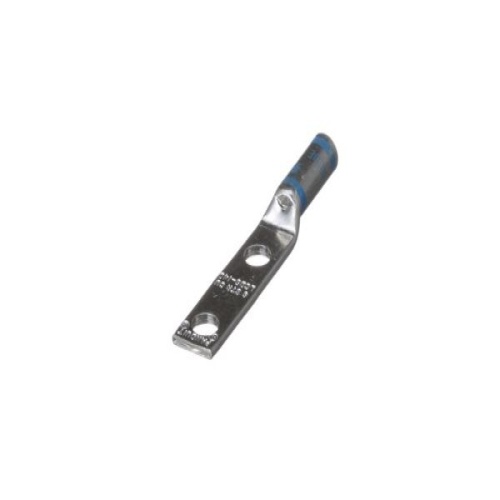Panduit LCD6-14D-L Pan-Lug™ Compression Lug, 6, Tin Plt Copper, Strt, Two 1/4" Stud, PK50