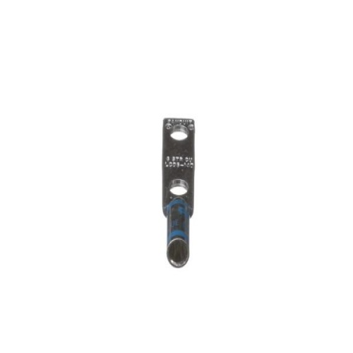 Panduit LCD6-14D-L Pan-Lug™ Compression Lug, 6, Tin Plt Copper, Strt, Two 1/4" Stud, PK50