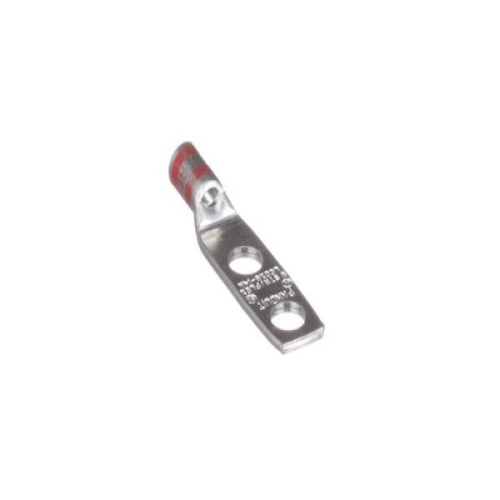Panduit LCDX8-14A-L Pan-Lug™ Compression Lug, Flex, Tin Plt Copper, Strt, Two 1/4" Stud, PK50