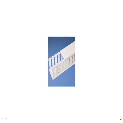 Panduit NE4X5WH6 Panduct® NE4X5WH6 Wide Slot Duct, White, Hal-Free PPO, 5.06"x4.25", PK6