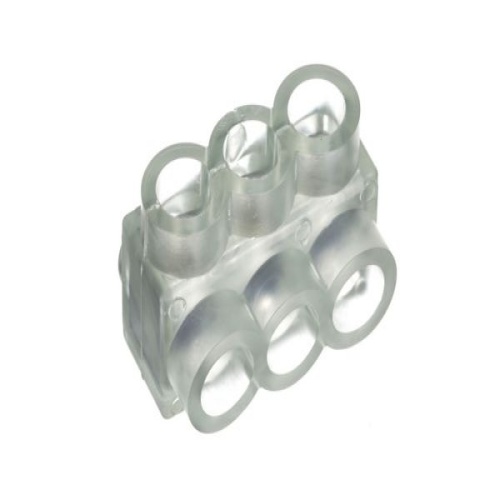 Panduit PCSB250-3S-6Y Pan-Lug™ Multi-Tap Mech Con, Single Sided, Aluminum / Clear PVC