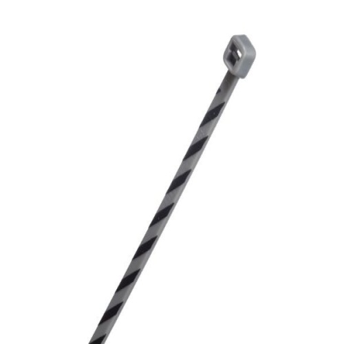 Panduit PLT1M-L8-0 Premium Cable Tie - 4", Slate/Black Stripe 