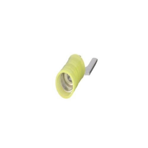 Panduit PN10-10F-L Pan-Term® Fork Terminal, Yellow, Nylon, 10-12 AWG, #10 Stud, PK50