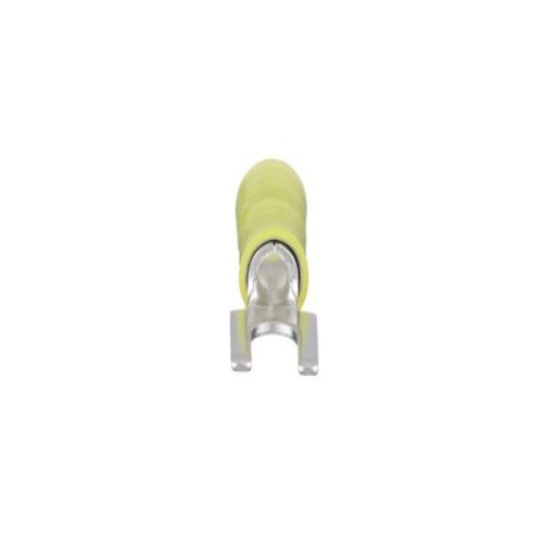 Panduit PN10-10F-L Pan-Term® Fork Terminal, Yellow, Nylon, 10-12 AWG, #10 Stud, PK50
